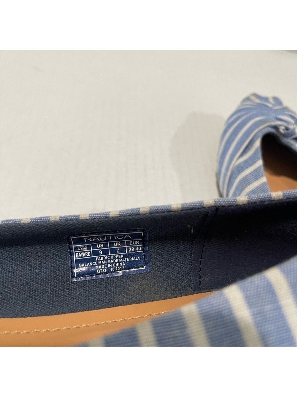 Women’s Nautica Blue & White Stripe Lightweight Flats Size 9 US! - Picture 5 of 10